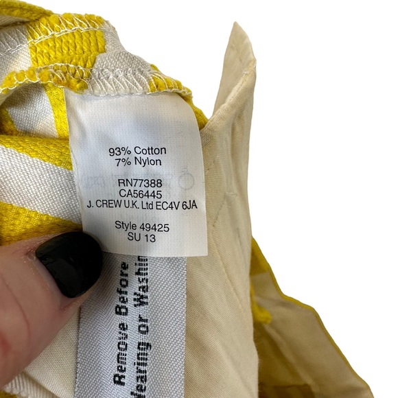 J Crew Shorts Womens Chinos Pockets Mid Rise Basket Weave Summer Beach Yellow 8 - Picture 8 of 10